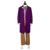 Willy Wonka And The Chocolate Factory 1971 Wonka Purple Coat Set Cosplay Costume Halloween Suit